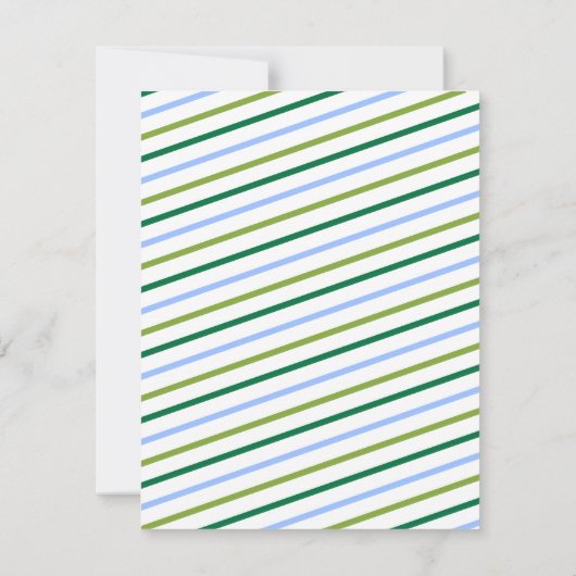 Bleu & Vert Simple Merci Moderne (Dos)