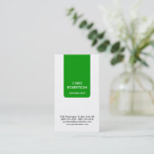 Bleu Vert Tige Carte de visite de charme attrayant (Debout devant)