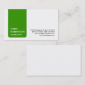 Bleu Vert Tige Carte de visite de charme attrayant (Devant / Derrière)