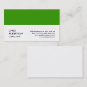 Bleu Vert Tige Carte de visite de charme attrayant (Devant / Derrière)
