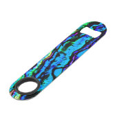 Bleu Vert Violet Marbré Irridescent Beau (Dos Angle)