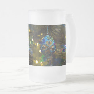 Bleu Victorien Verre Frosted Bière Mug