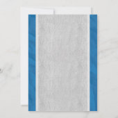 Bleu Vintage Bow & Linen Wedding Invitations (Dos)