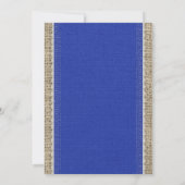 Bleu Vintage dentelle Invitations de mariage (Dos)