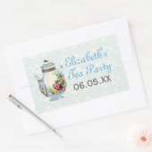 Bleu Vintage Tea Party Favoriser Stickers (Enveloppe)