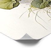 Bleu Violas Fleur Art Imprimer Poster (Coin)