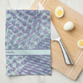 Bleu violet Abstrait Motif moderne serviettes de c (Quart Plié)