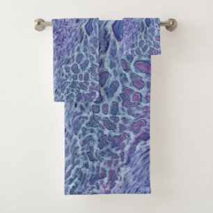 Bleu & Violet Acrylique Abstrait Fluid Art