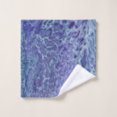 Bleu & Violet Acrylique Abstrait Fluid Art (Gant de toilette)