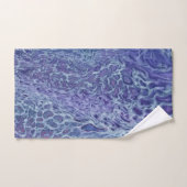 Bleu & Violet Acrylique Abstrait Fluid Art (Serviette à main)