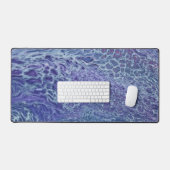 Bleu & Violet Acrylique Abstrait Fluid Art (Clavier et souris)