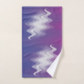 Bleu violet blanc (Serviette à main)