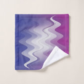 Bleu violet blanc (Gant de toilette)