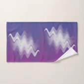 Bleu violet blanc (Serviette à main)