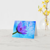 Bleu Violet Eau Lily Blank Note Cartes de voeux (Fleur jaune)