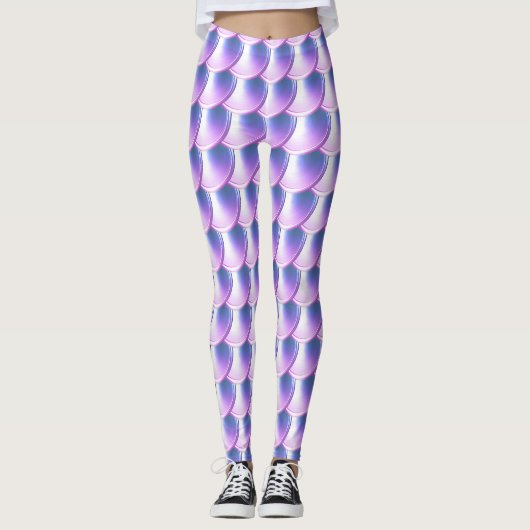 Bleu violet échelle Dragon Cosplay Leggings (Devant)