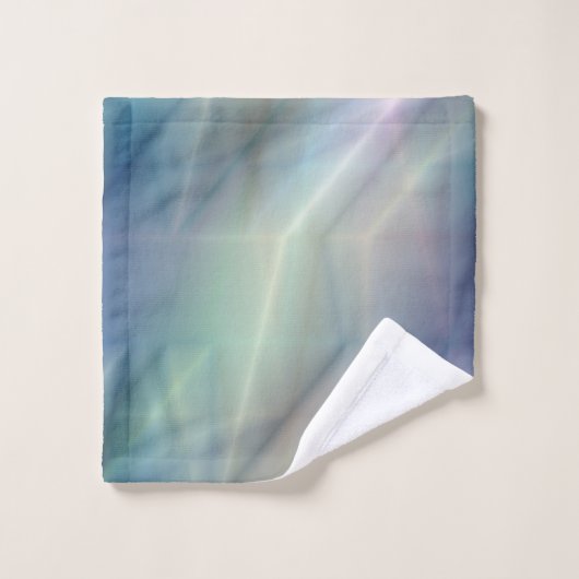 bleu violet et vert abstrait (Gant de toilette)