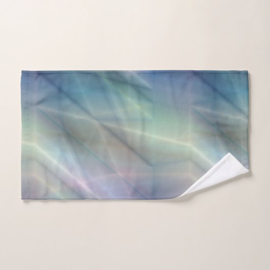 bleu violet et vert abstrait (Serviette à main)