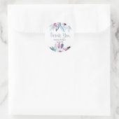 Bleu violet mariage Merci autocollants (Sac)