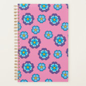 Bleu Violet rose motif floral (Devant)