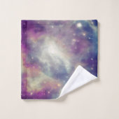 Bleu Violet Turquoise Nebula Voie Lactée (Gant de toilette)