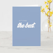 Bleu Vous êtes simplement la meilleure carte d'enc (Fleur jaune)