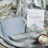 Bleu Whimsical Carte de remerciements éléphant béb