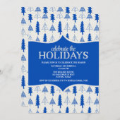 Bleu Whimsical Invitation à la fête des arbres de  (Devant / Derrière)