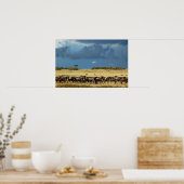 Bleu wildebeest (gnu) affiche de migration, impres (Cuisine)