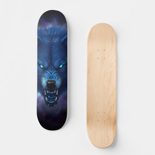 Bleu wolf  Skateboard  (Recto)