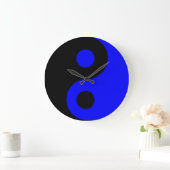 Bleu Yin Yang Horloge murale (Maison)