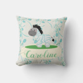 Bleu Zèbre Baby Coussin (Recto)