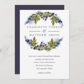 BleuBerry | FAIRE-PART DE MARIAGE (Devant / Derrière)