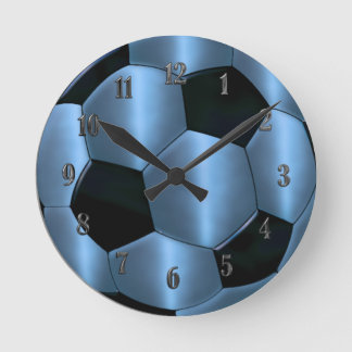 Bleue Boule de Football Horloge