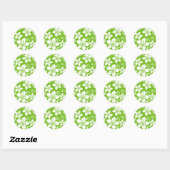 BLEUE HAWAII (LIME) STICKER ROND CLASSIQUE (Feuille)