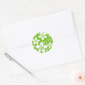 BLEUE HAWAII (LIME) STICKER ROND CLASSIQUE (Enveloppe)