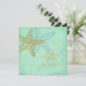 BLEUE STARFISH/BEACH Wedding Invitations (Debout devant)