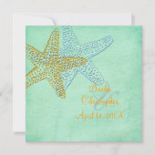 BLEUE STARFISH/BEACH Wedding Invitations (Devant)