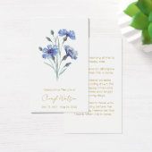 Bleuet | Carte de prière mémorielle simple (Bureau)