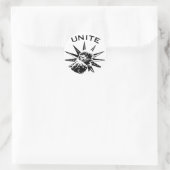 Bleuet unir Sticker noir et blanc Retro Zine (Sac)