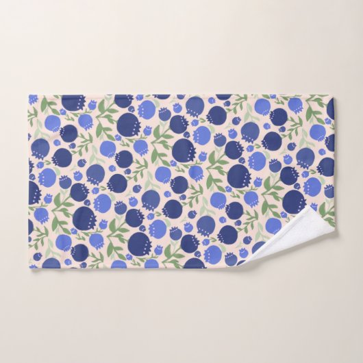 Bleuets en rose et bleu (Serviette à main)