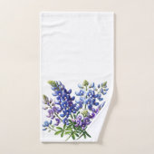 Bleuets fleur bleue de l'État du Texas aquarelle (Serviette à main)