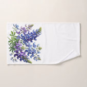 Bleuets fleur bleue de l'État du Texas aquarelle (Serviette à main)