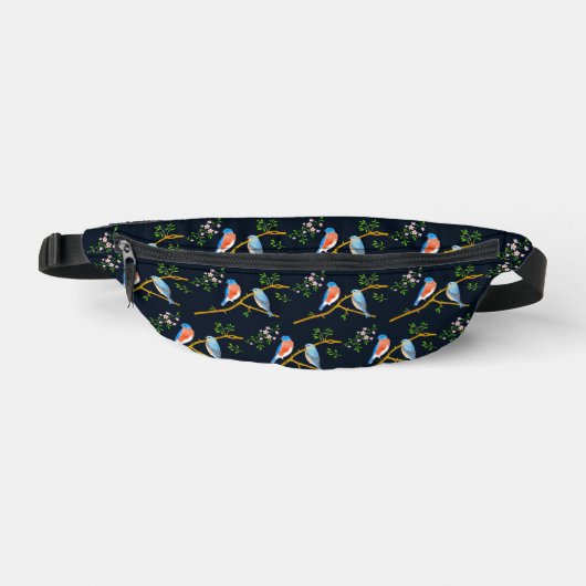 Bleuets Sac Banane Bleu Foncé (Recto)