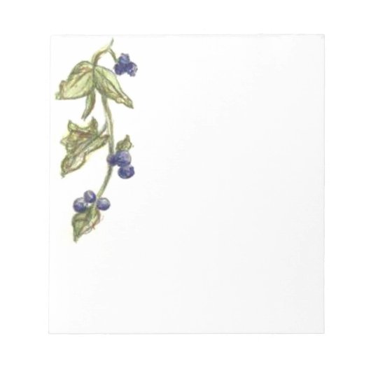 Bleuets Sur Bloc-Notes Vin (Devant)