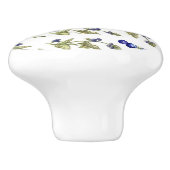 bleuets sur le bouton du tiroir de vigne (Côté)