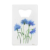 Bleus bleuets fleurs aquarelle (Dos)