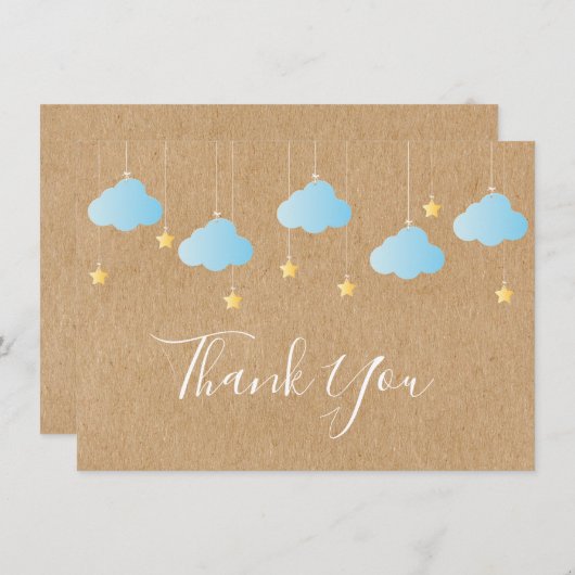 Bleus Clouds Bleus Bleus Bleus Merci Kraft Rustiqu (Devant / Derrière)