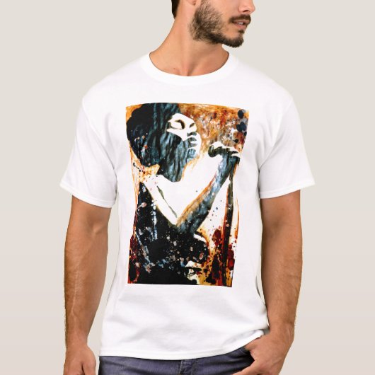Bleus dans le T-shirt Brown (Devant)