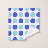 Bleus de point de polka (Gant de toilette)
